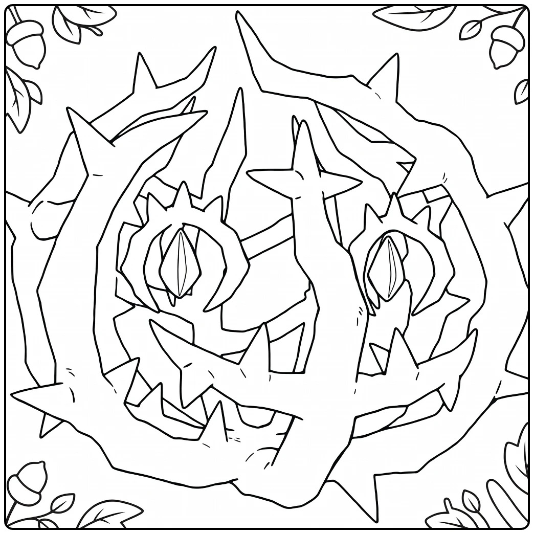 Brambleghast Ghostly Tree with Eyes coloring page