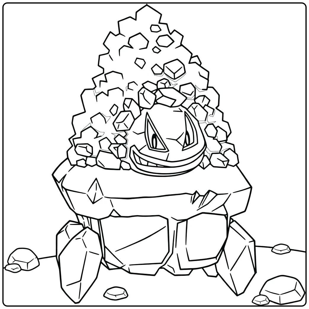 Carkol Pokemon Fire Rocky Monster coloring page