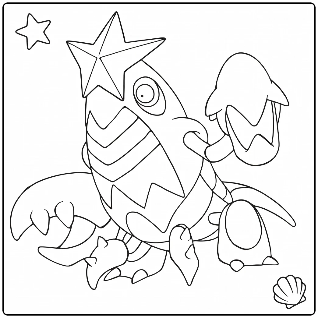 Crawdaunt Water Pokemon for Kids coloring page