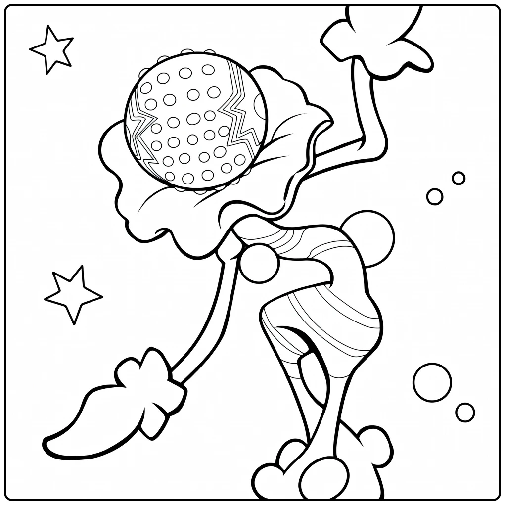 Dancing Blacephalon Pokemon Fire coloring page