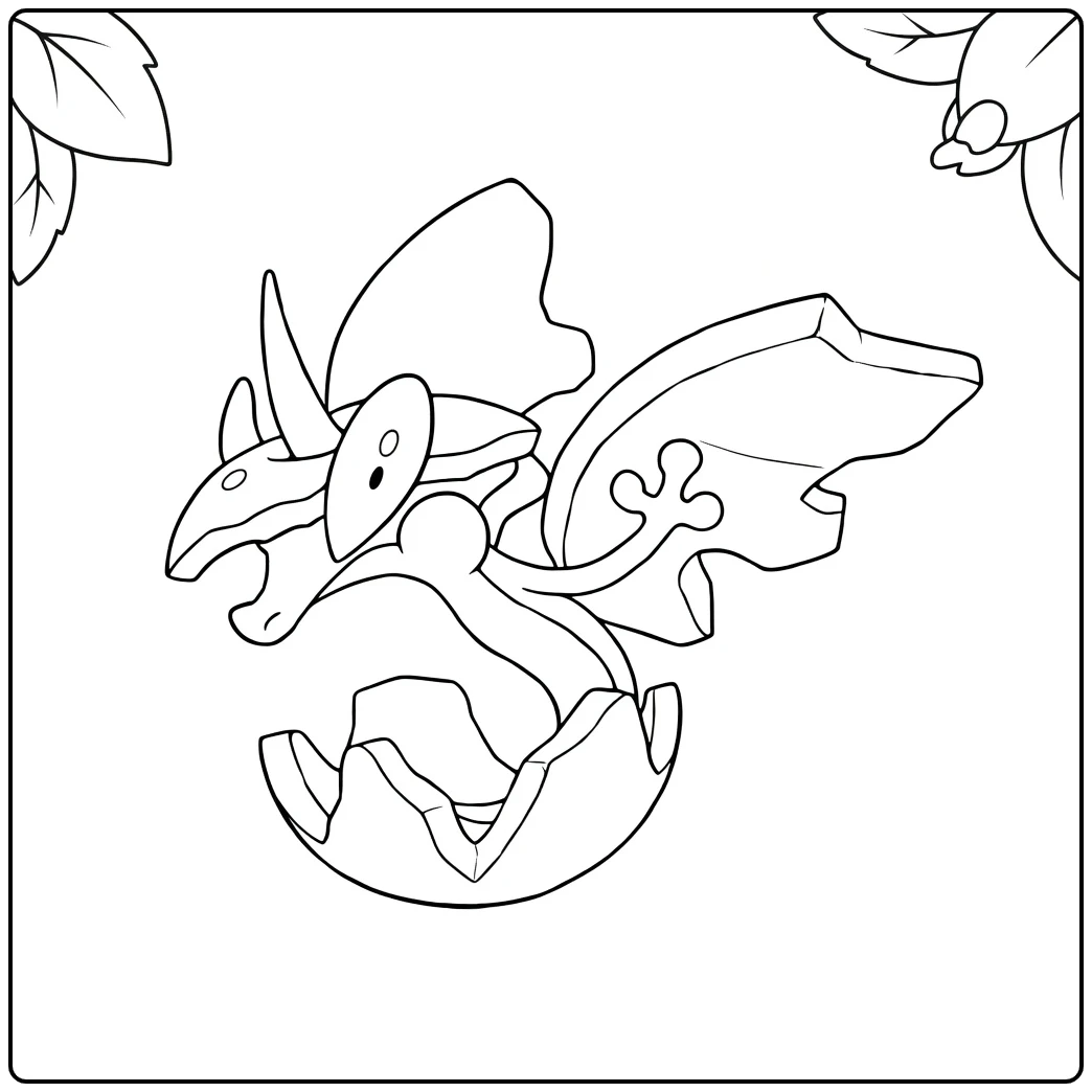 Flapple Cute Little Dragon from Cracked Ei coloring page