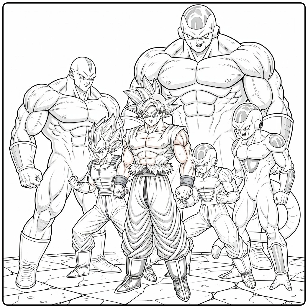 Goku Ultra Instinct Dragon Ball Super coloring page