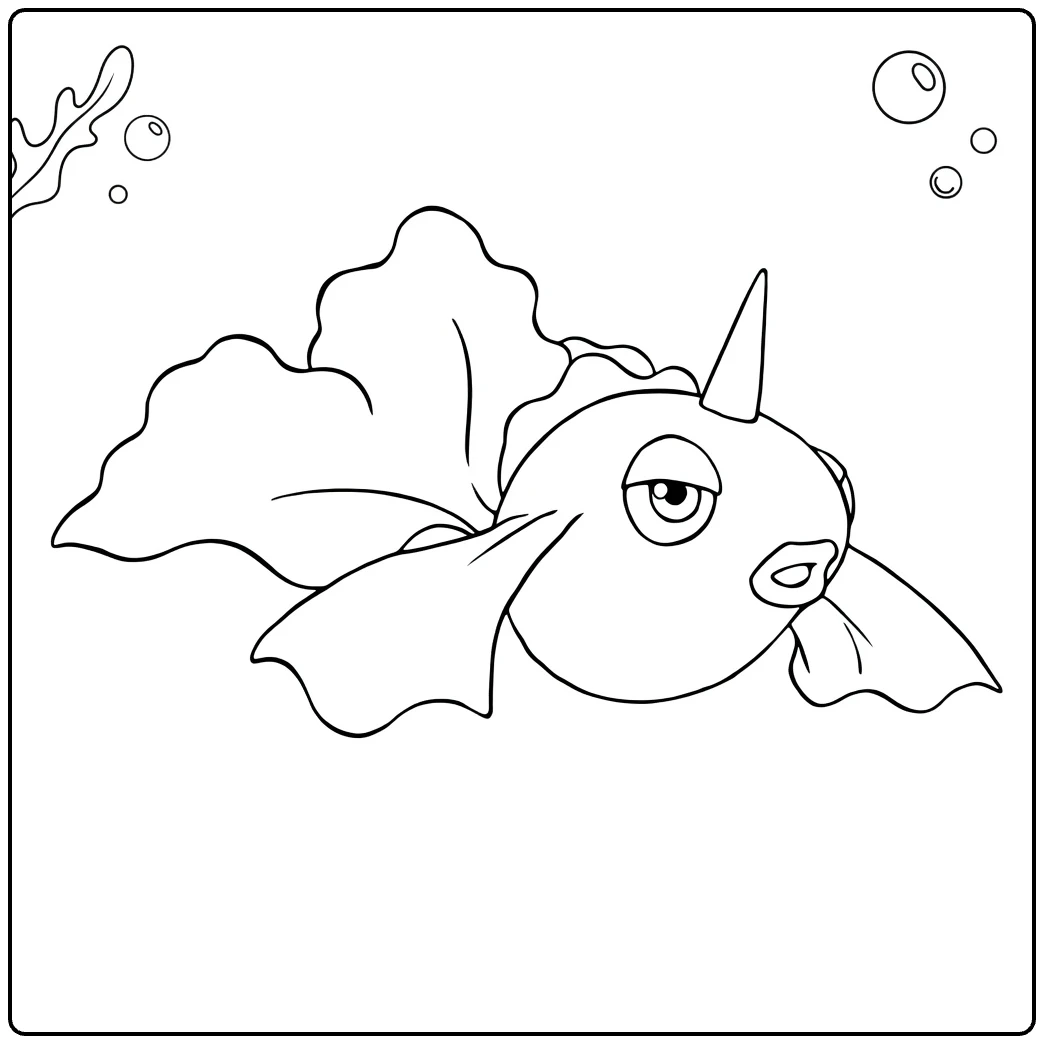Goldeen Water Pokemon for Kids coloring page