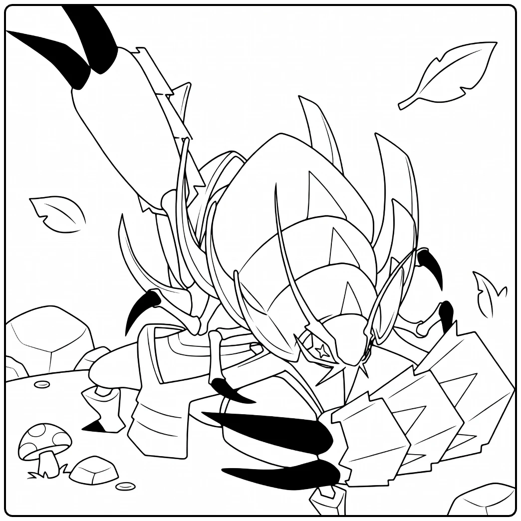 Golisopod Water Pokemon coloring page