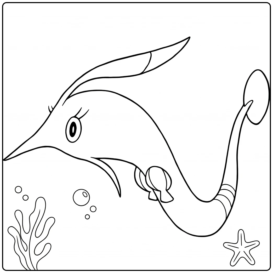 Gorebyss Water for Pokemon Fans coloring page