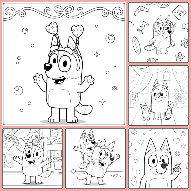Bingo Bluey coloring page collection cover image