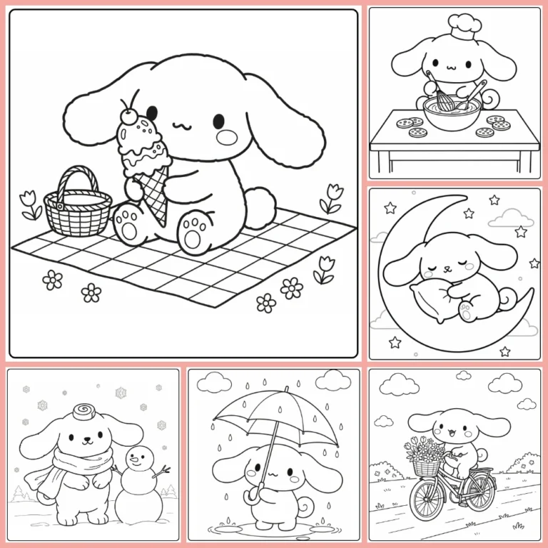 Cinnamoroll coloring page collection cover image