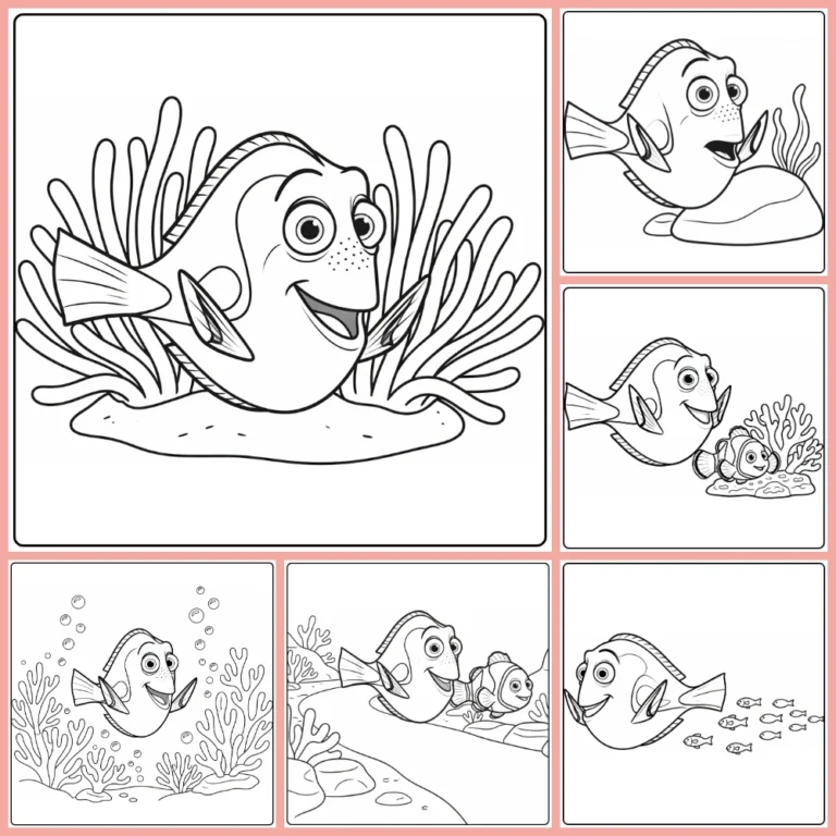 dory coloring page collection cover image
