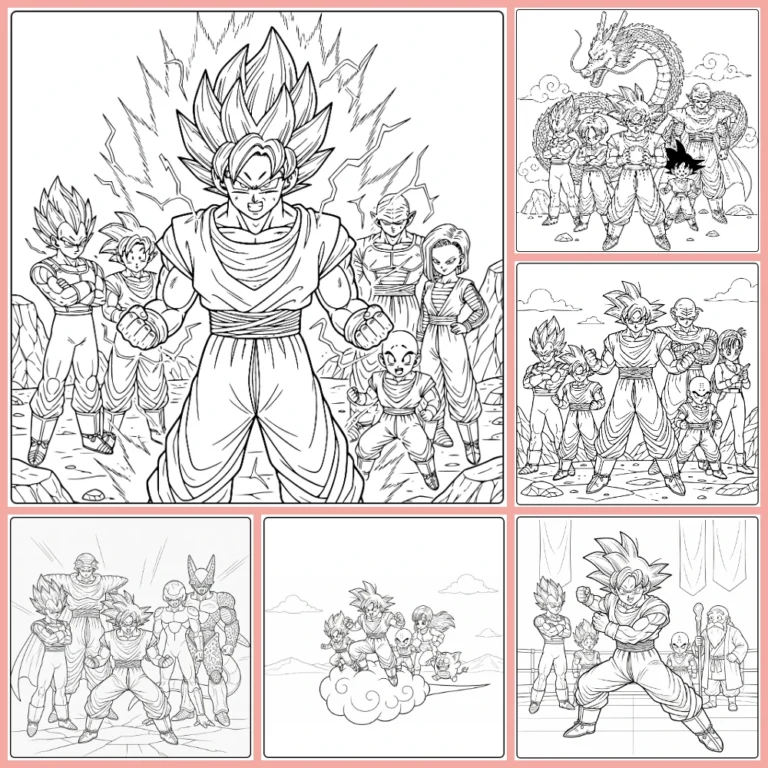 Dragon Ball coloring page collection cover image