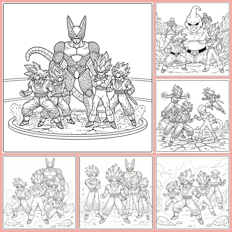 Dragon Ball Z coloring page collection cover image