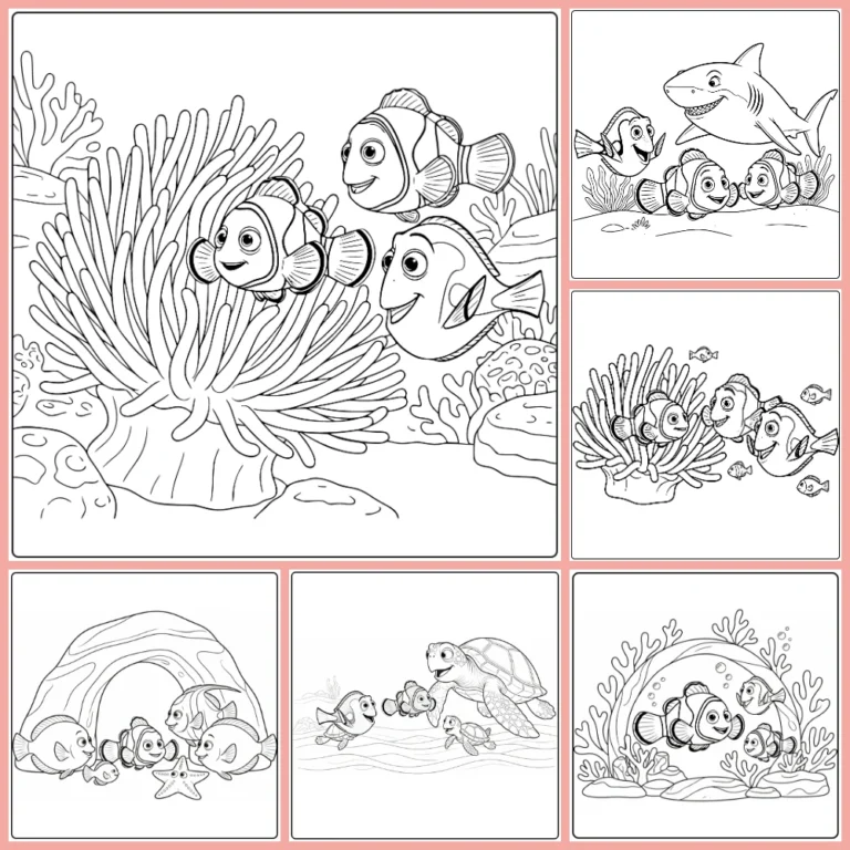 Finding Nemo coloring page collection cover image