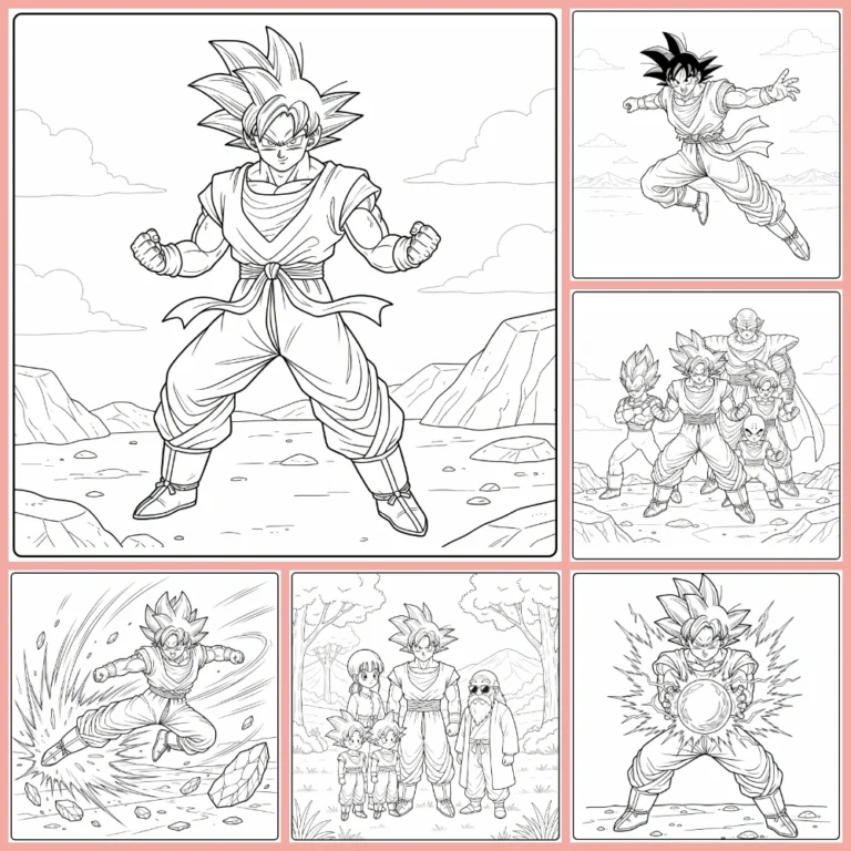 Goku coloring page collection cover image