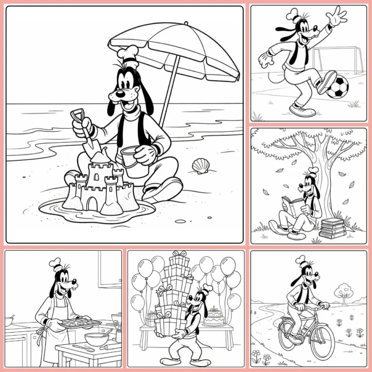 Goofy coloring page collection cover image