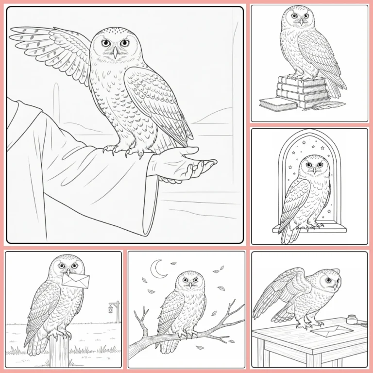 Hedwig Harry Potter coloring page collection cover image