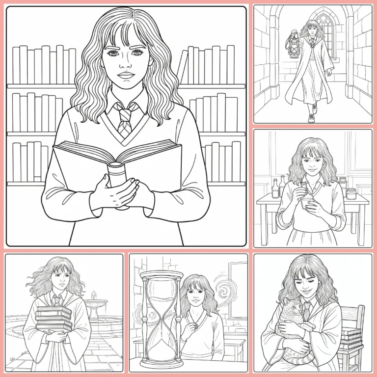 Hermione Granger coloring page collection cover image