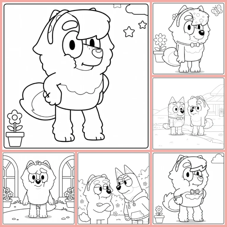 Judo Bluey coloring page collection cover image