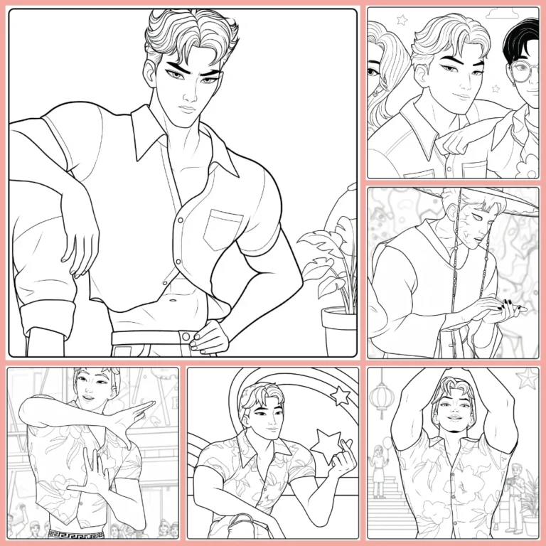 Kpop Demon Hunters Abby Saja coloring page collection cover image