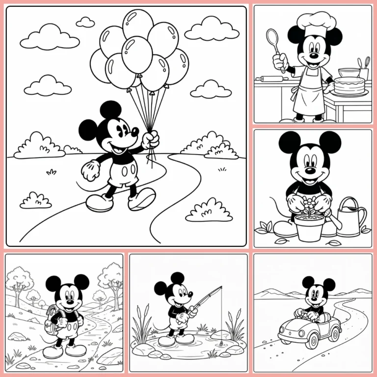 Mickey Mouse coloring page collection cover image