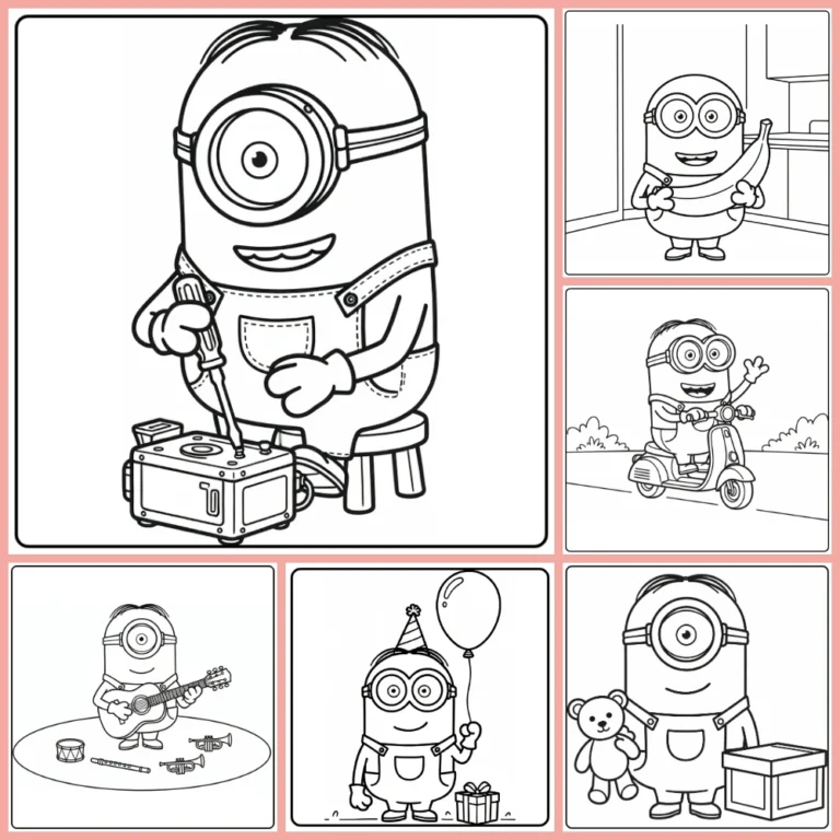 Easy Minion coloring page collection cover image