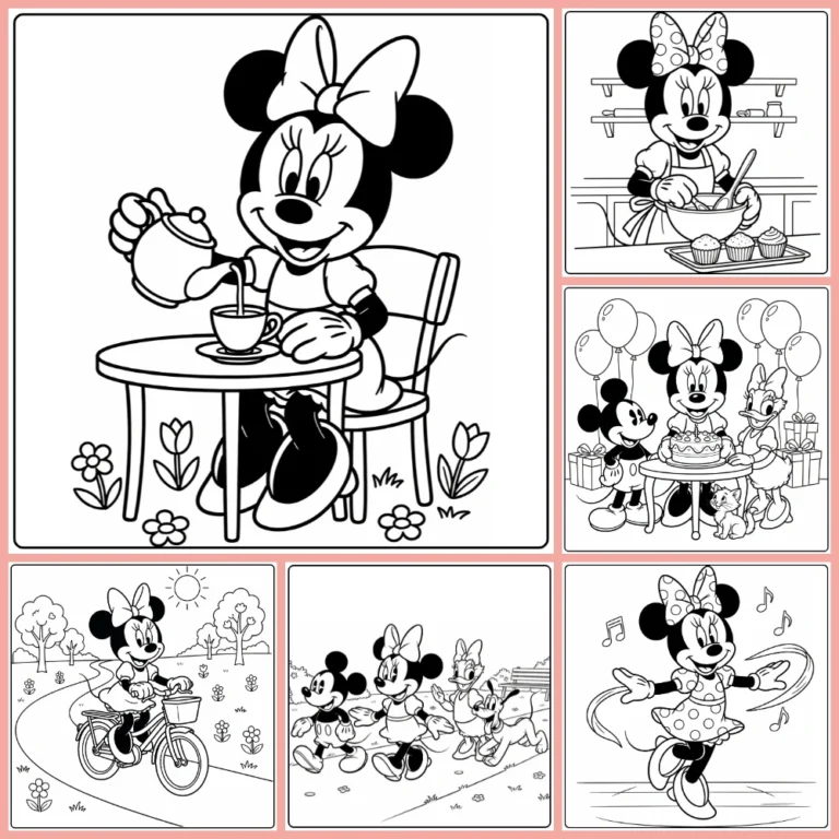 Minnie Mouse coloring page collection cover image