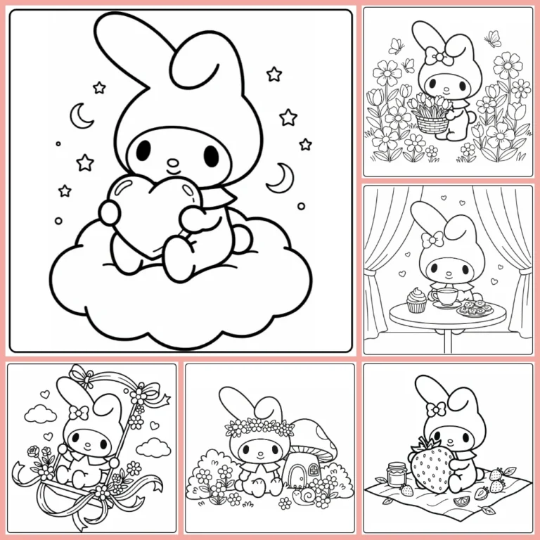 cute My Melody coloring page collection cover image