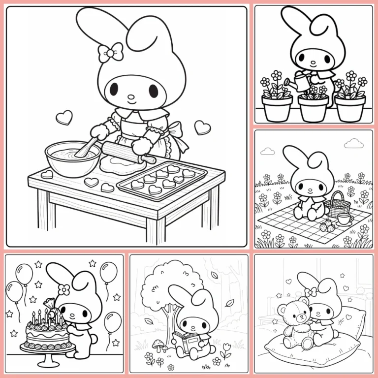 My Melody coloring page collection cover image