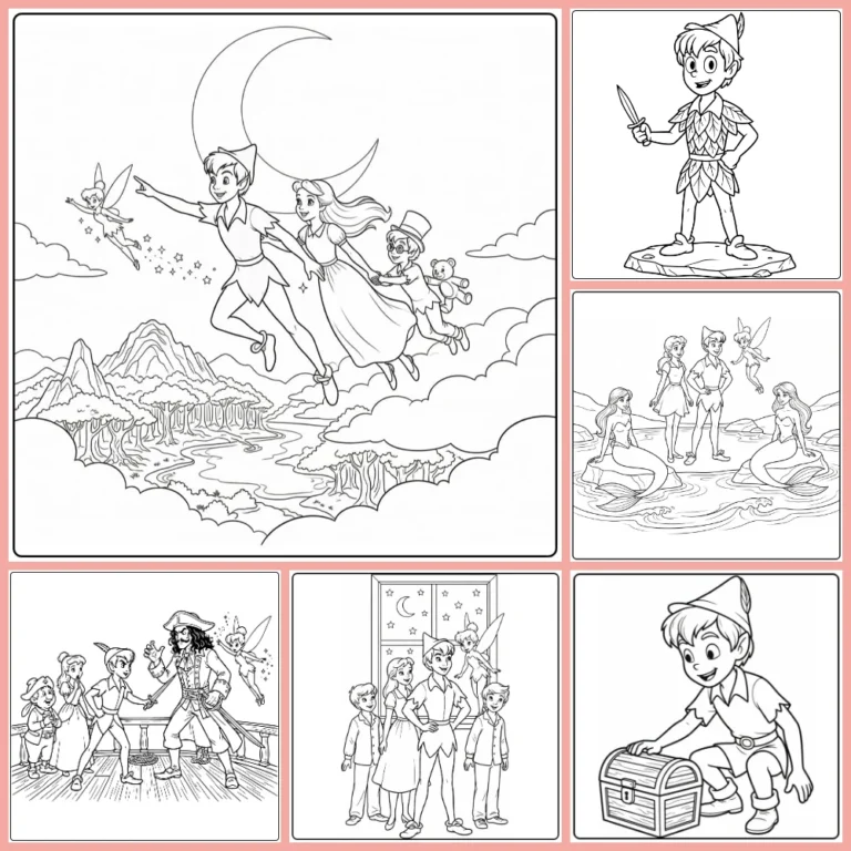 Peter Pan coloring page collection cover image