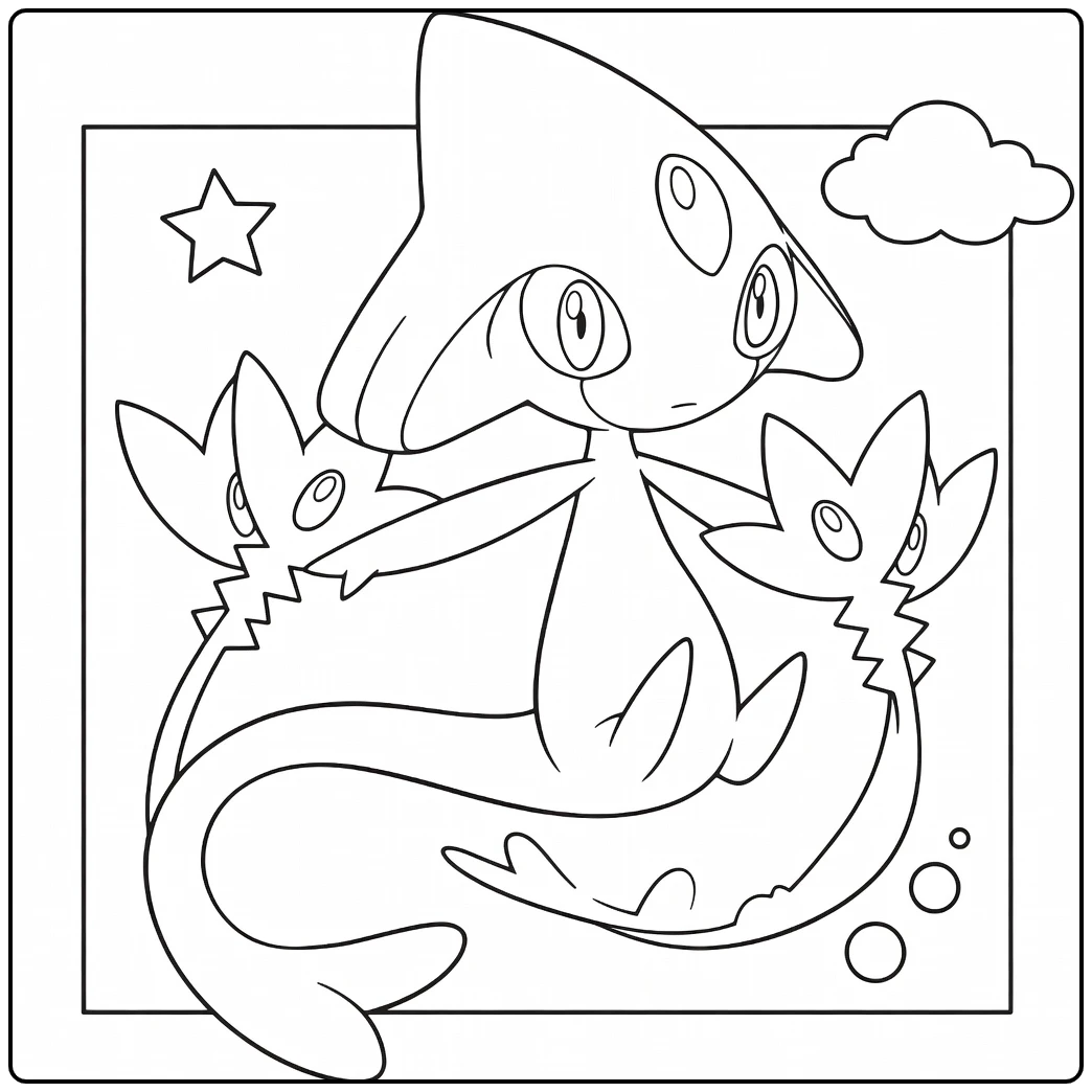 Pokemon Azelf coloring page