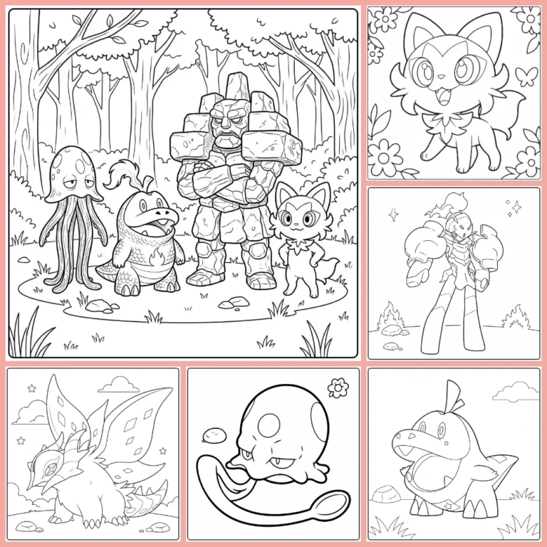 Ninth generation Pokemon coloring page collection cover image