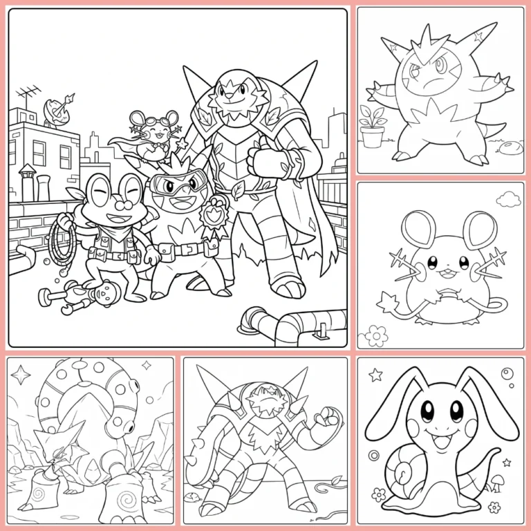 Sixth generation Pokemon coloring page collection cover image