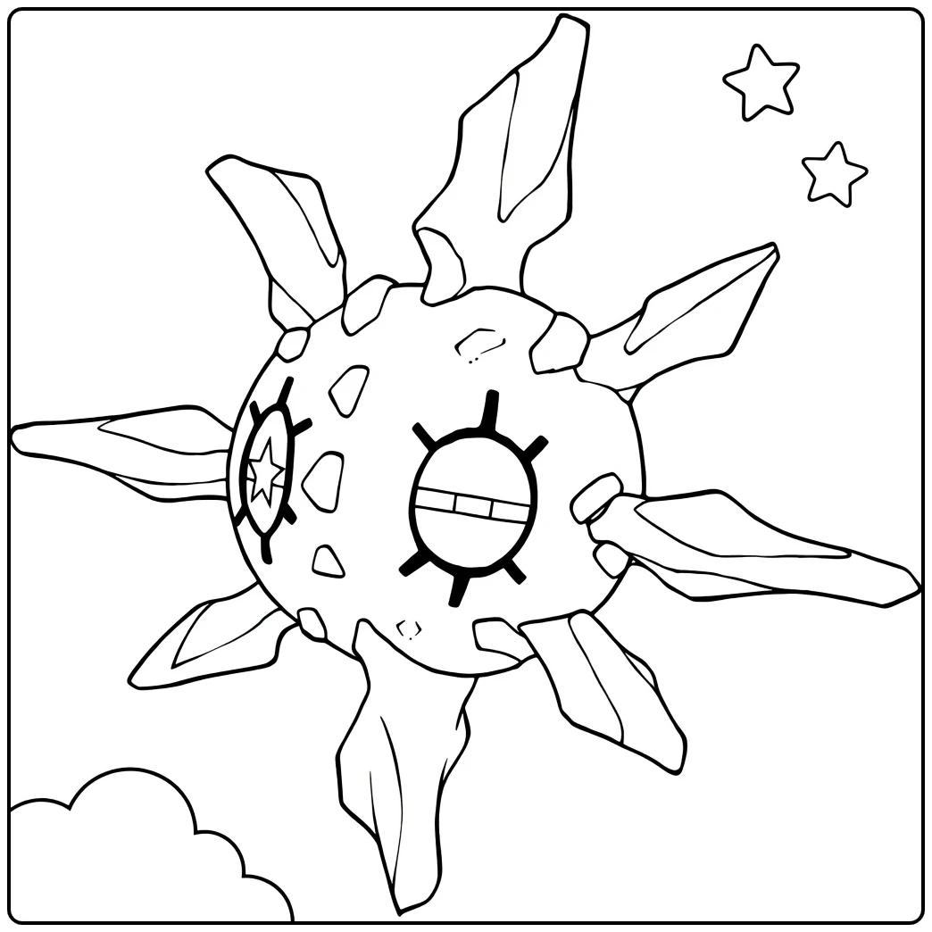 Pokemon Solrock coloring page