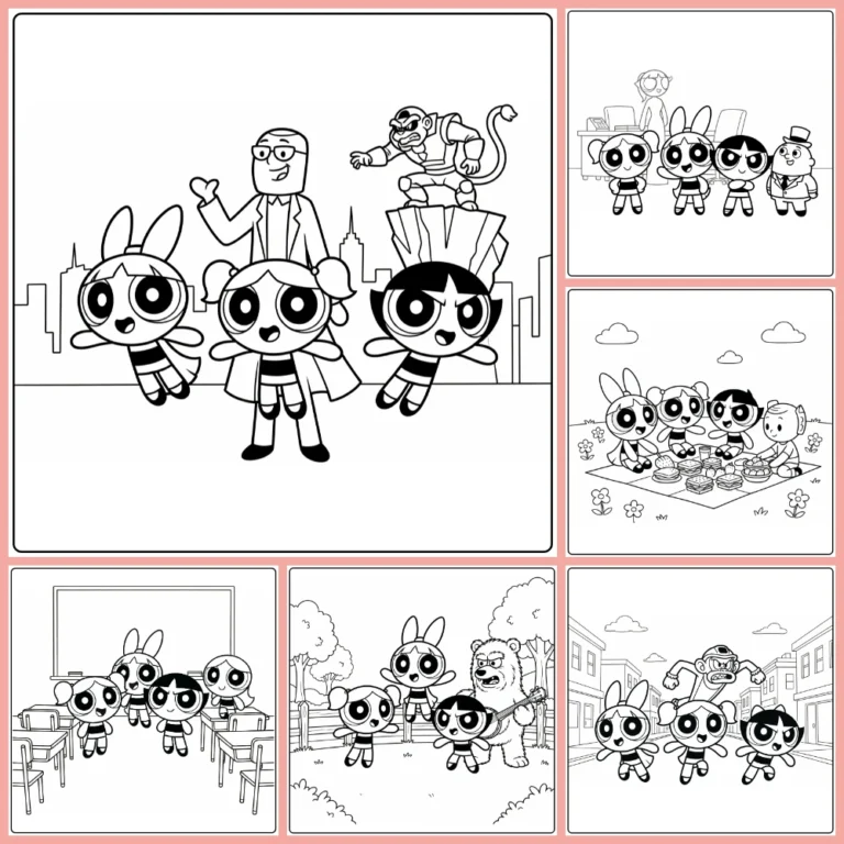 Powerpuff Girls coloring page collection cover image