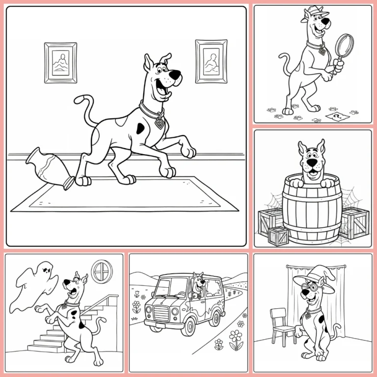 Scooby-Doo coloring page collection cover image