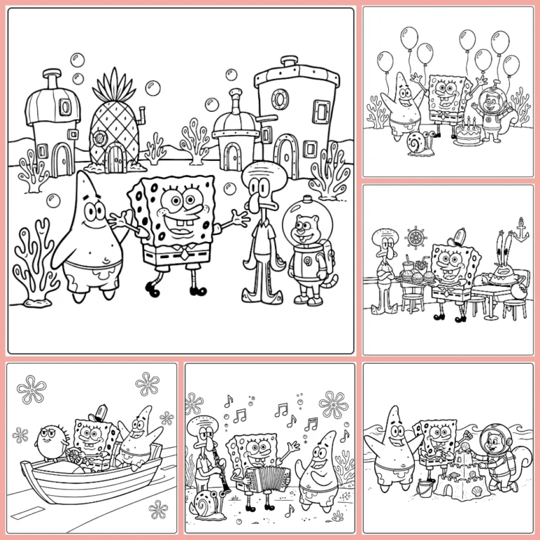 SpongeBob SquarePants coloring page collection cover image