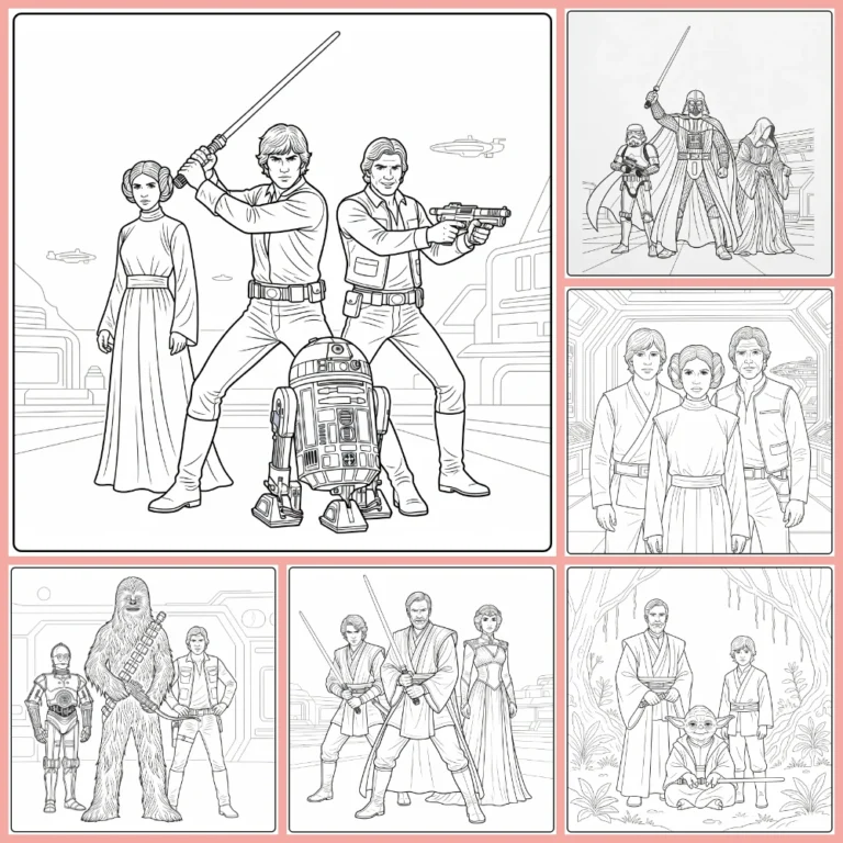 Star Wars coloring page collection cover image