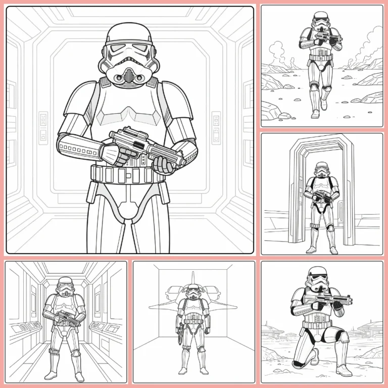 Stormtrooper coloring page collection cover image