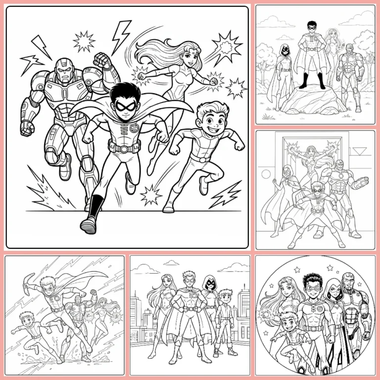 Teen Titans coloring page collection cover image