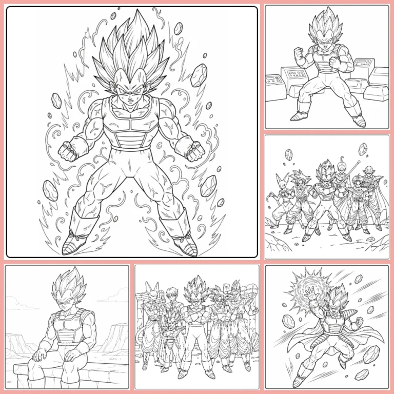 Vegeta coloring page collection cover image