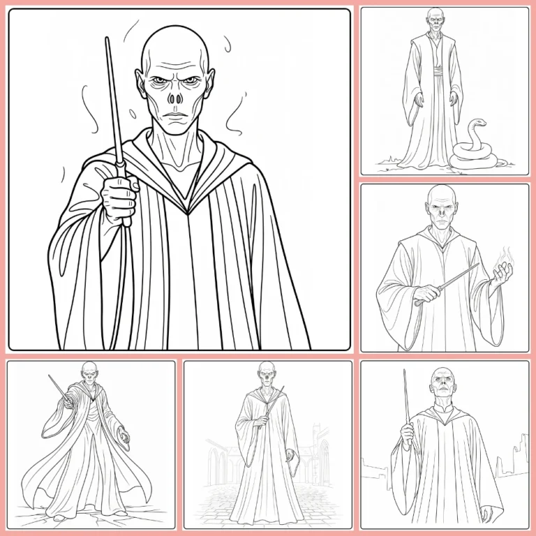 Voldemort Harry Potter coloring page collection cover image