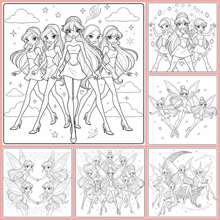 Winx Club coloring page collection cover image