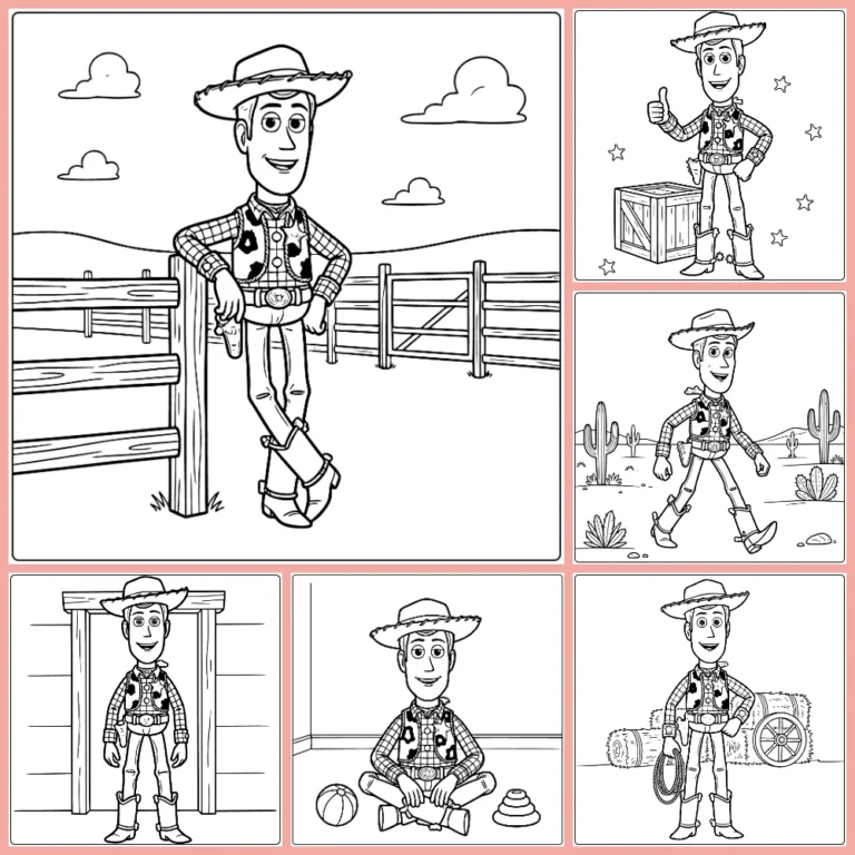 Woody coloring page collection cover image