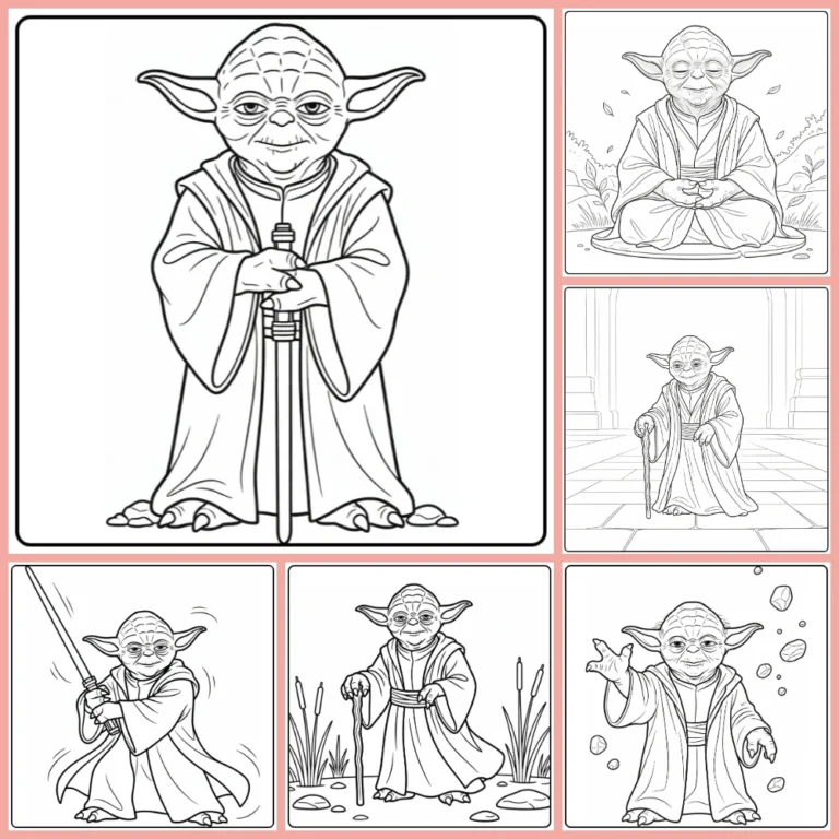 Yoda coloring page collection cover image