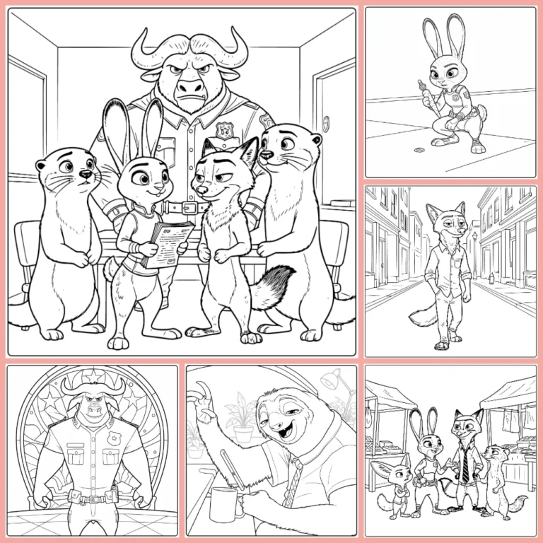 Zootopia coloring page collection cover image