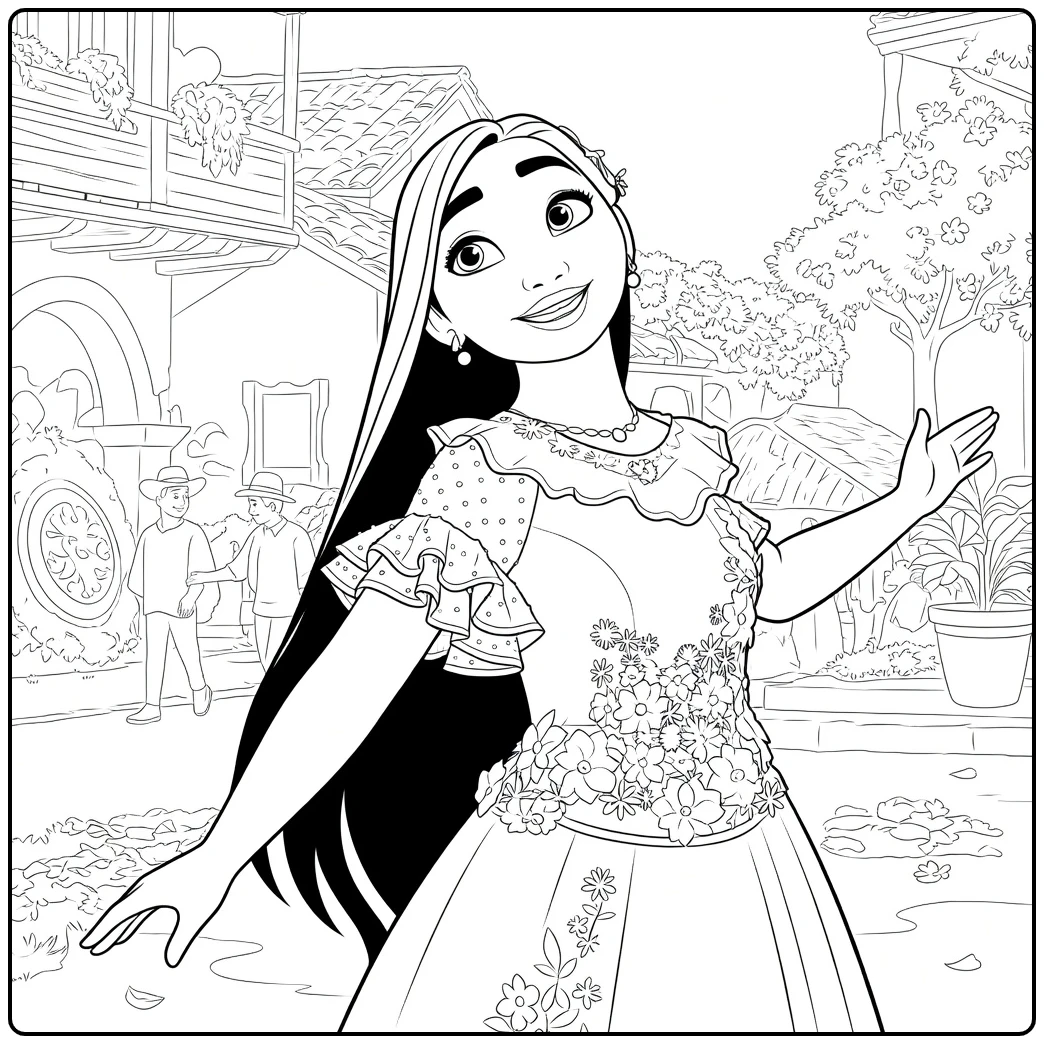 Isabela Madrigal from Encanto coloring page