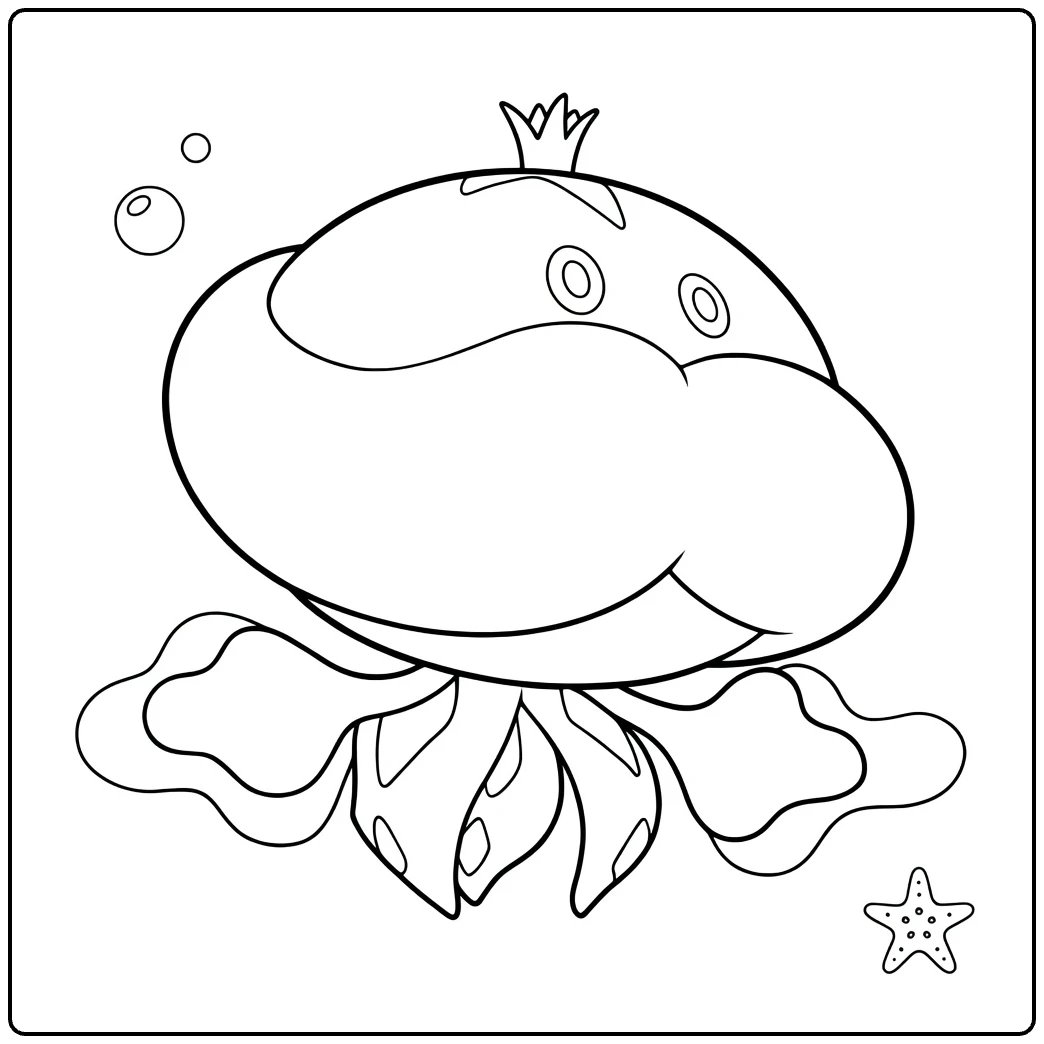 Jellicent Water Pokemon for Children coloring page
