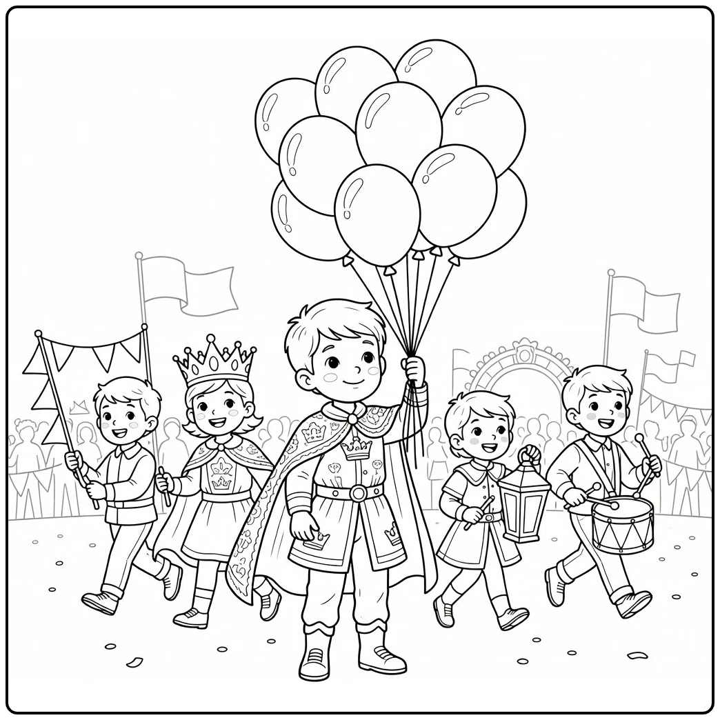 Proud Child on King's Day coloring page