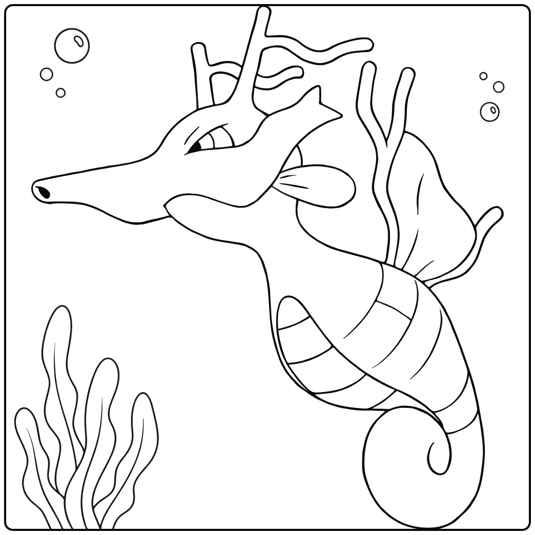Kingdra Water Pokemon for Children coloring page