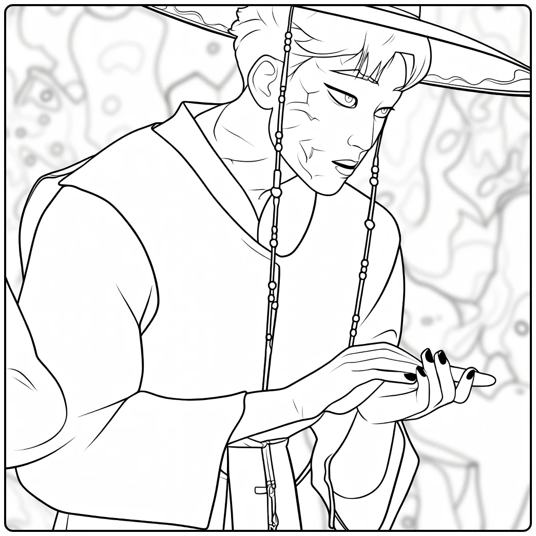 Kpop Demon Hunters Abby Saja Demon Hunter coloring page