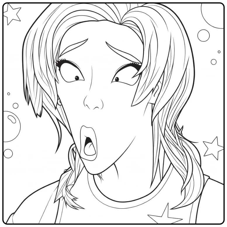 Kpop Demon Hunters Romance Saja Big Eyes coloring page