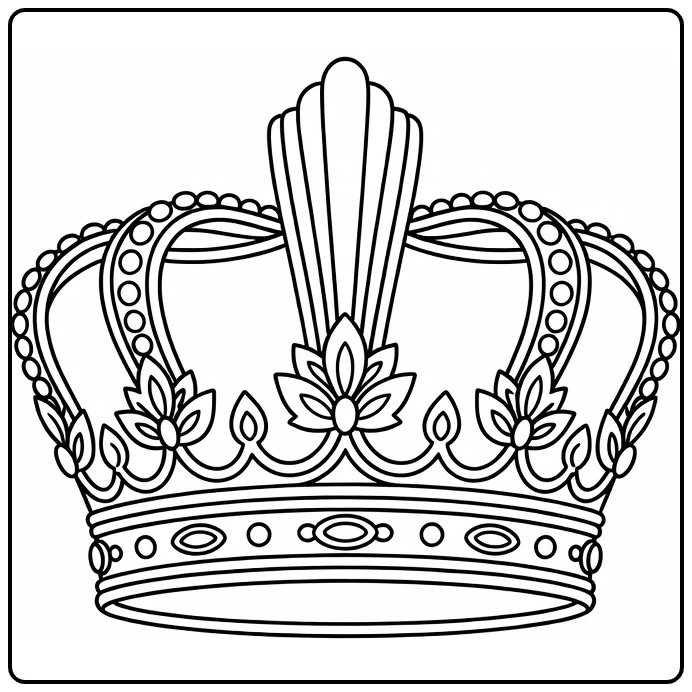 King's Day Noble Ceremonial Imperial Crown coloring page